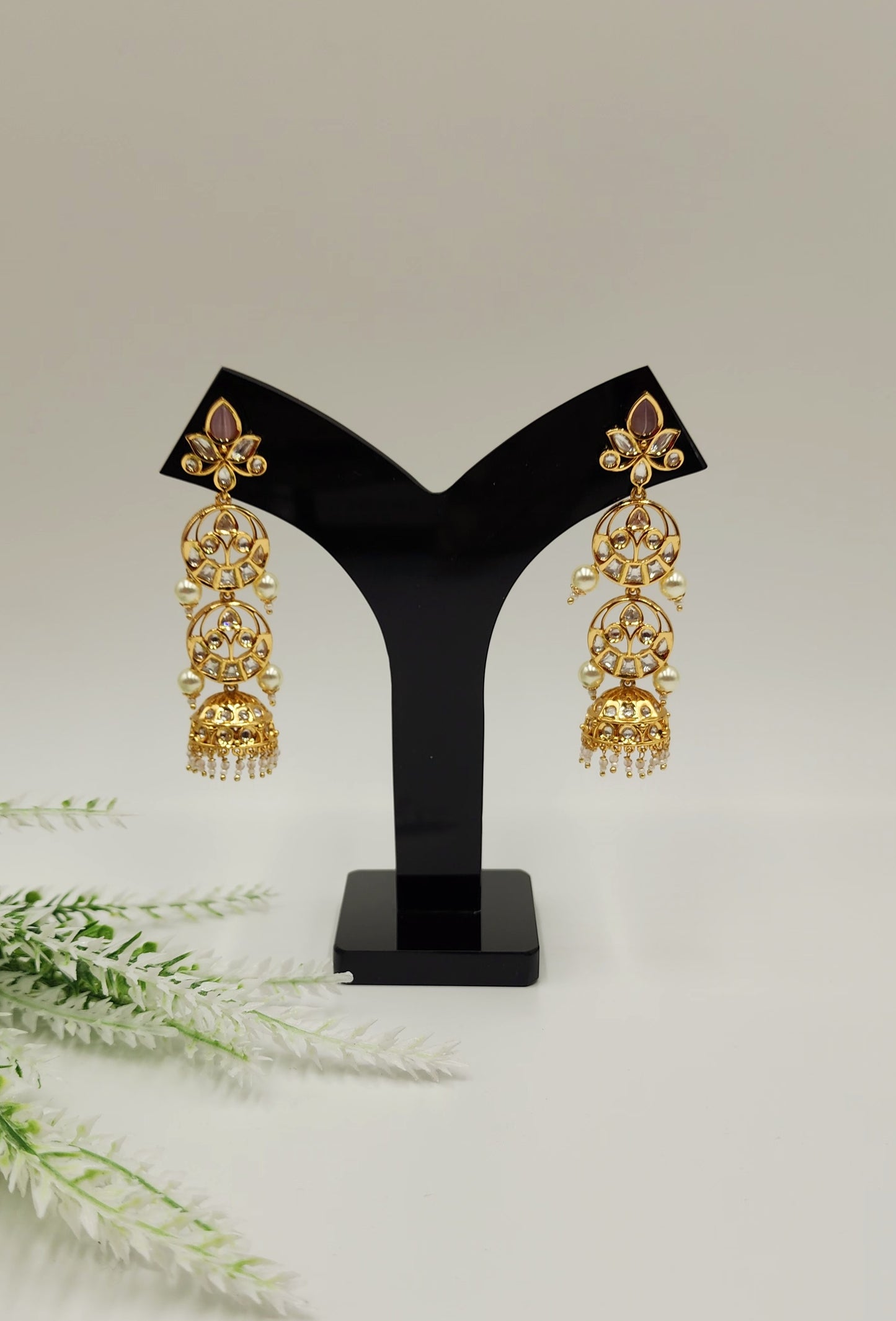 Priti Tiyani kundan Earrings