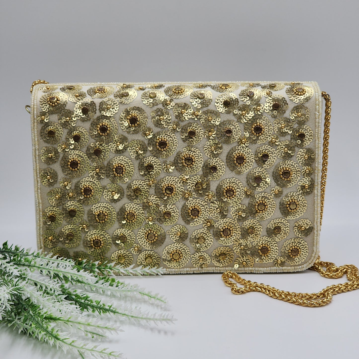 Cream/Gold Purses